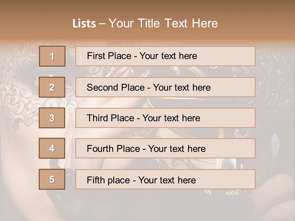 Lace Face White PowerPoint Template