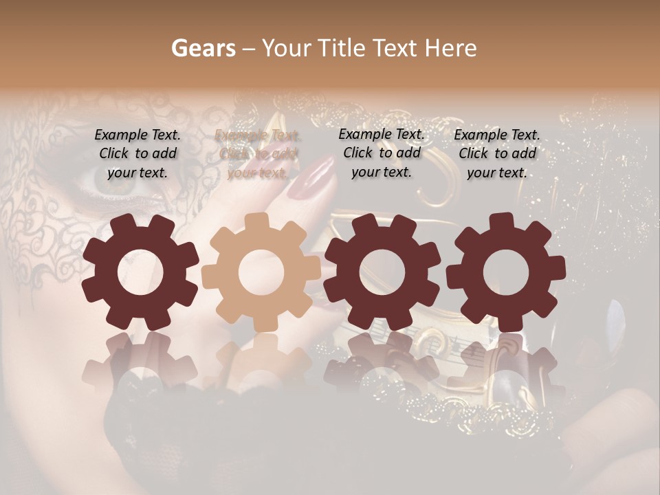 Lace Face White PowerPoint Template