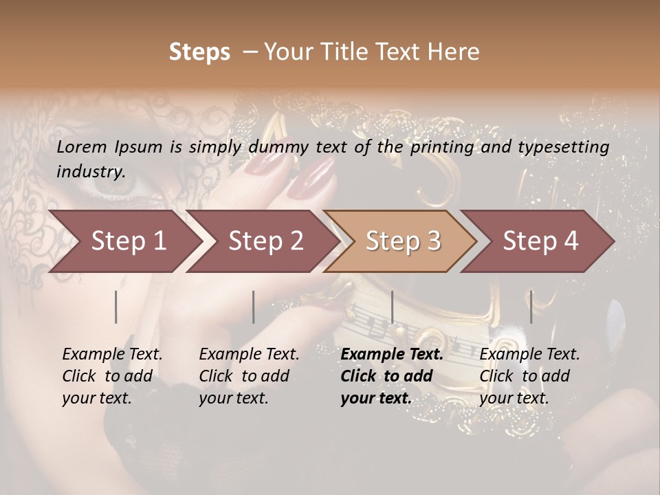 Lace Face White PowerPoint Template