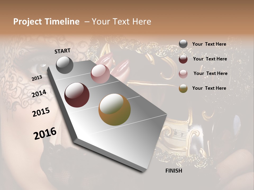 Lace Face White PowerPoint Template