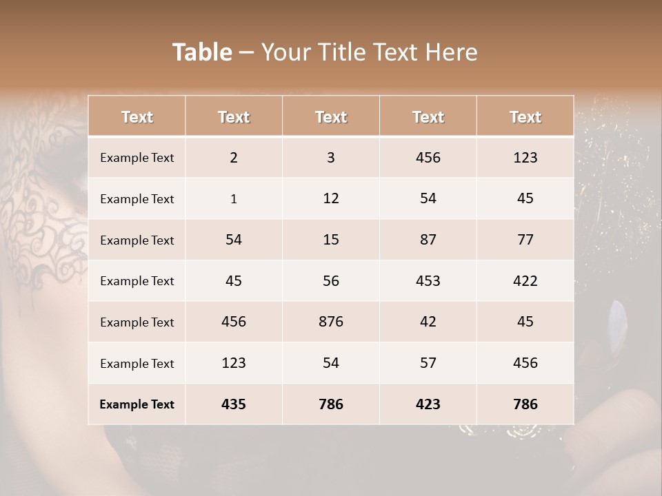 Lace Face White PowerPoint Template