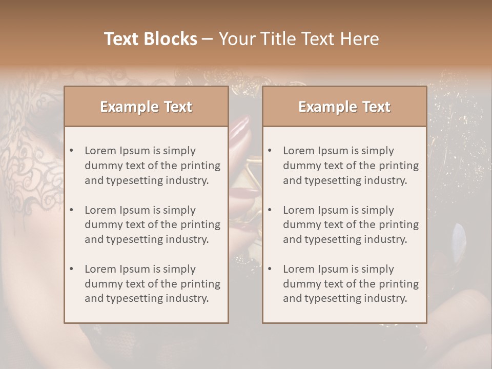 Lace Face White PowerPoint Template