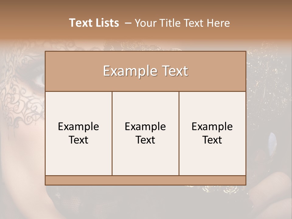 Lace Face White PowerPoint Template