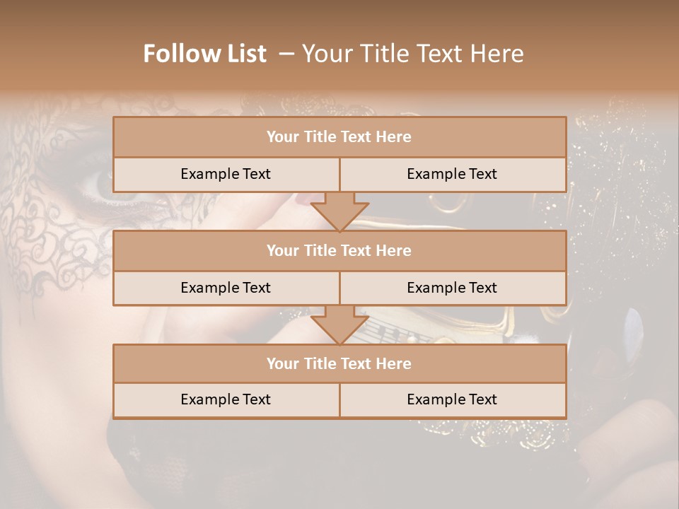 Lace Face White PowerPoint Template