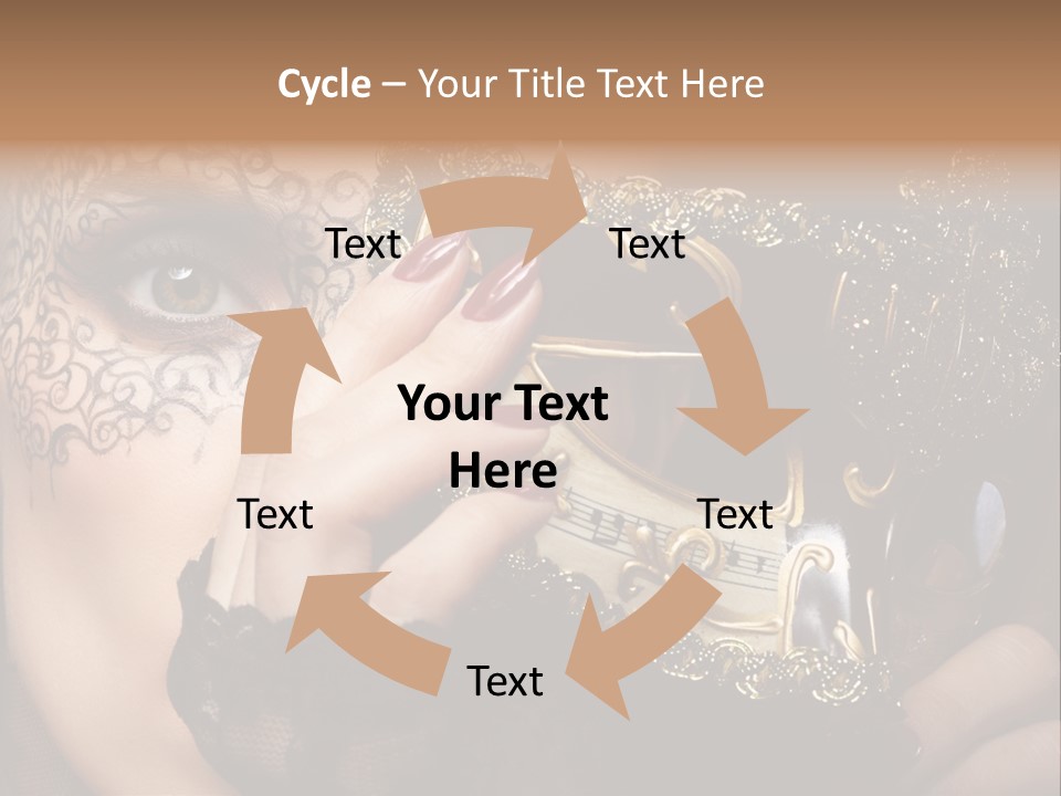 Lace Face White PowerPoint Template