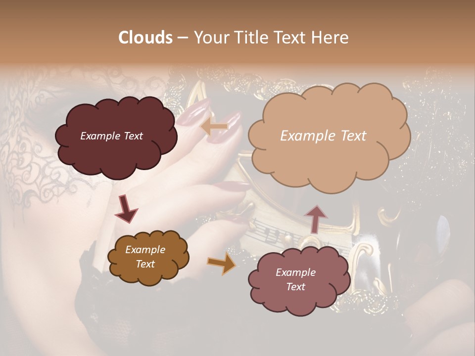 Lace Face White PowerPoint Template