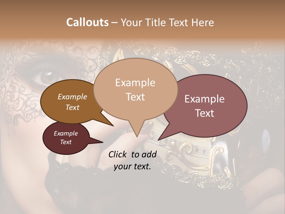 Lace Face White PowerPoint Template