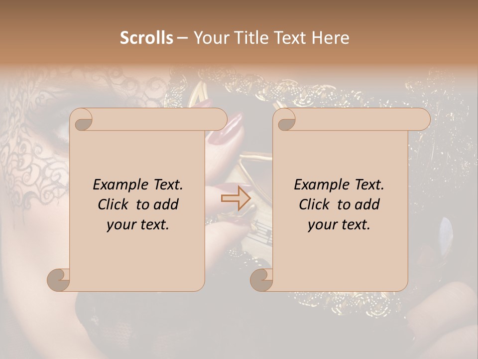 Lace Face White PowerPoint Template