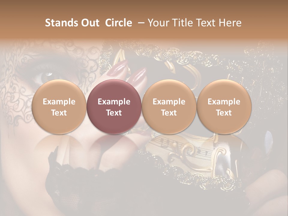 Lace Face White PowerPoint Template