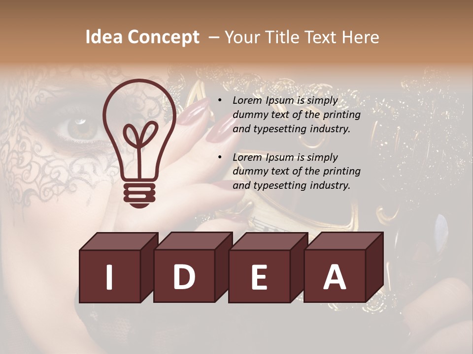 Lace Face White PowerPoint Template