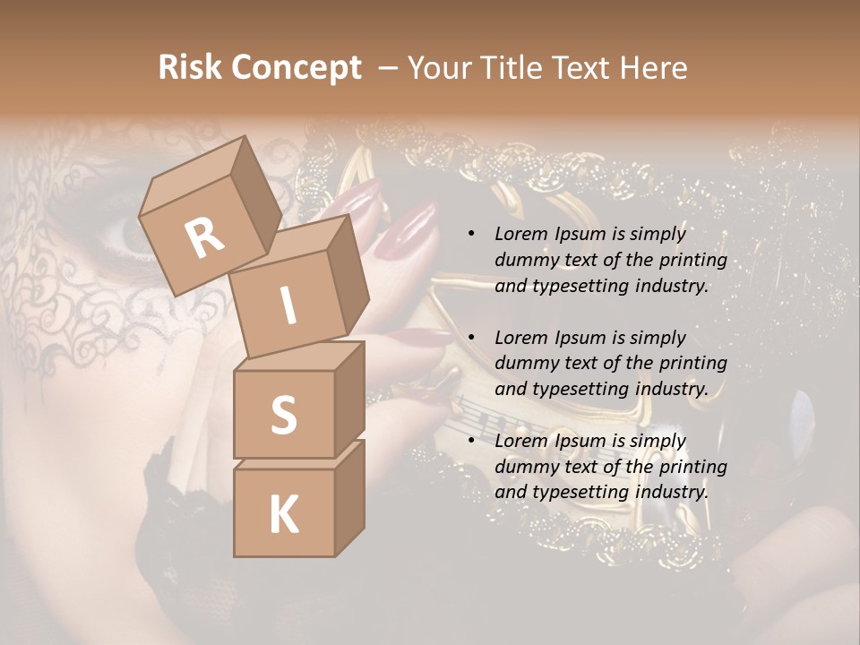 Lace Face White PowerPoint Template