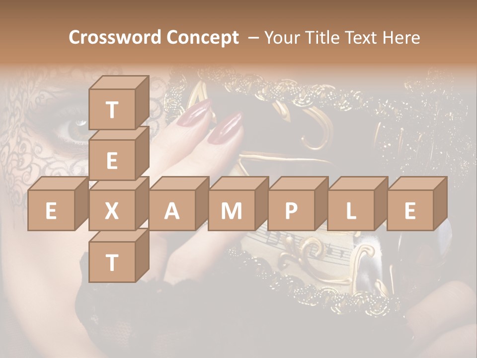 Lace Face White PowerPoint Template