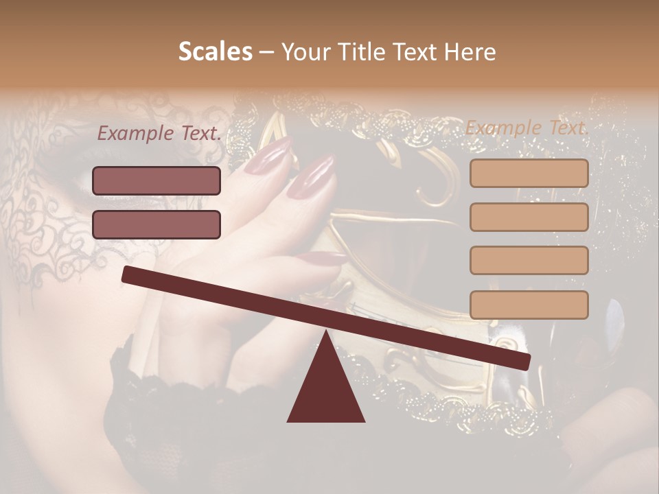 Lace Face White PowerPoint Template