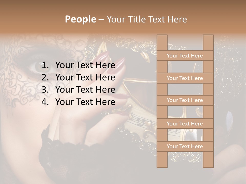 Lace Face White PowerPoint Template