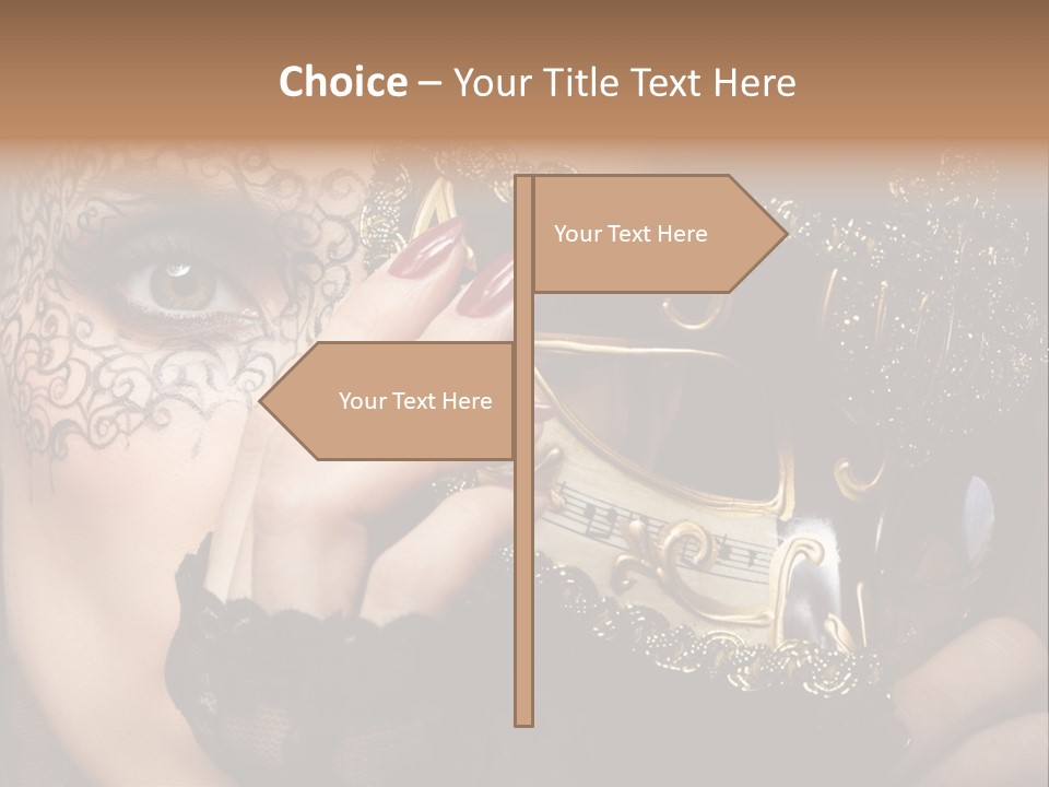 Lace Face White PowerPoint Template