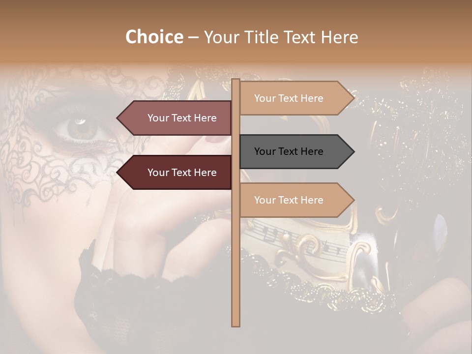 Lace Face White PowerPoint Template