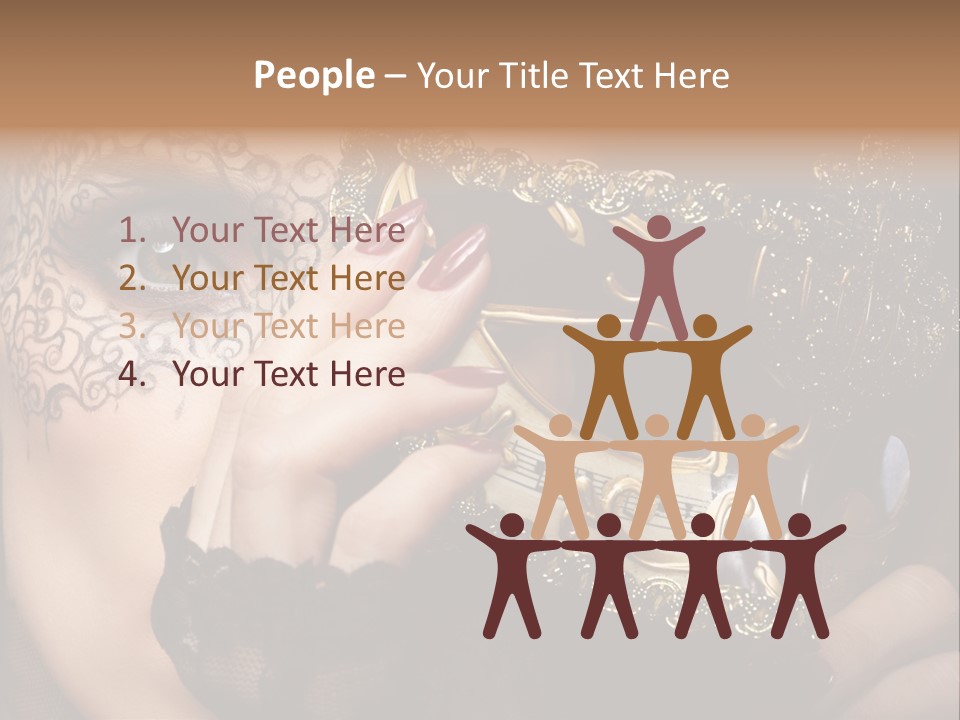 Lace Face White PowerPoint Template