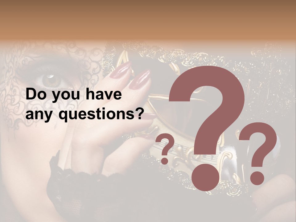 Lace Face White PowerPoint Template