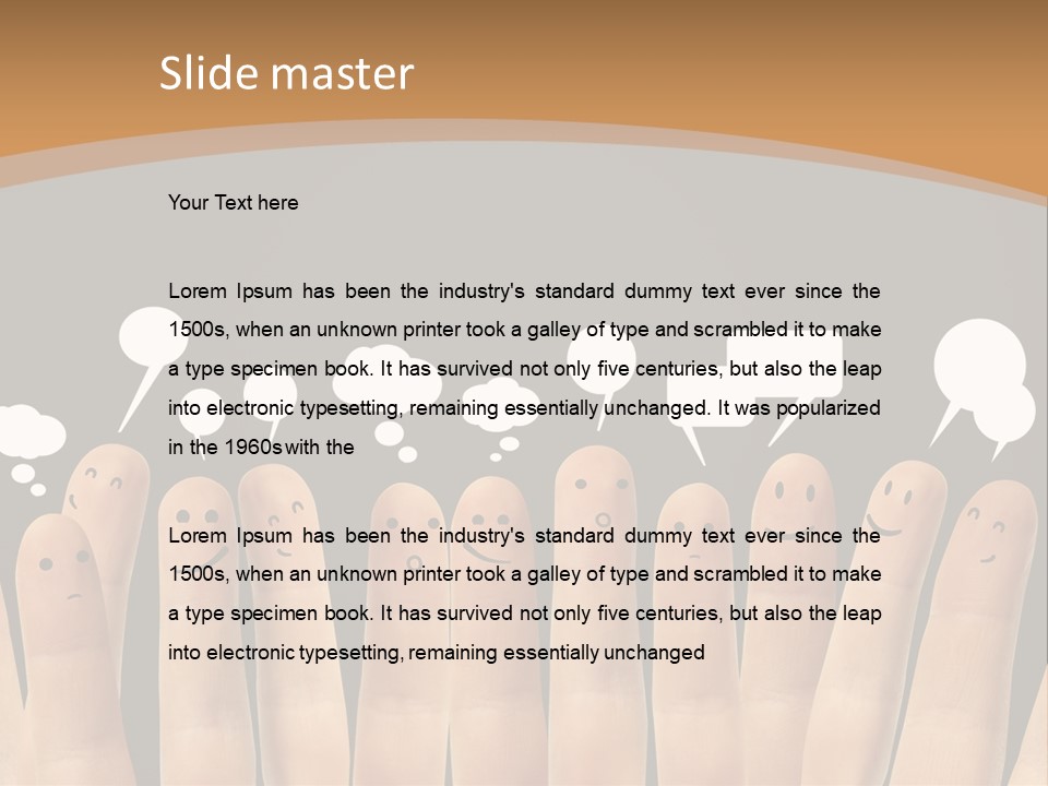 Palm Sign Happy PowerPoint Template