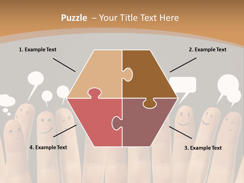 Palm Sign Happy PowerPoint Template