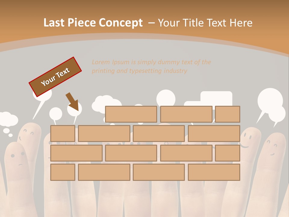 Palm Sign Happy PowerPoint Template