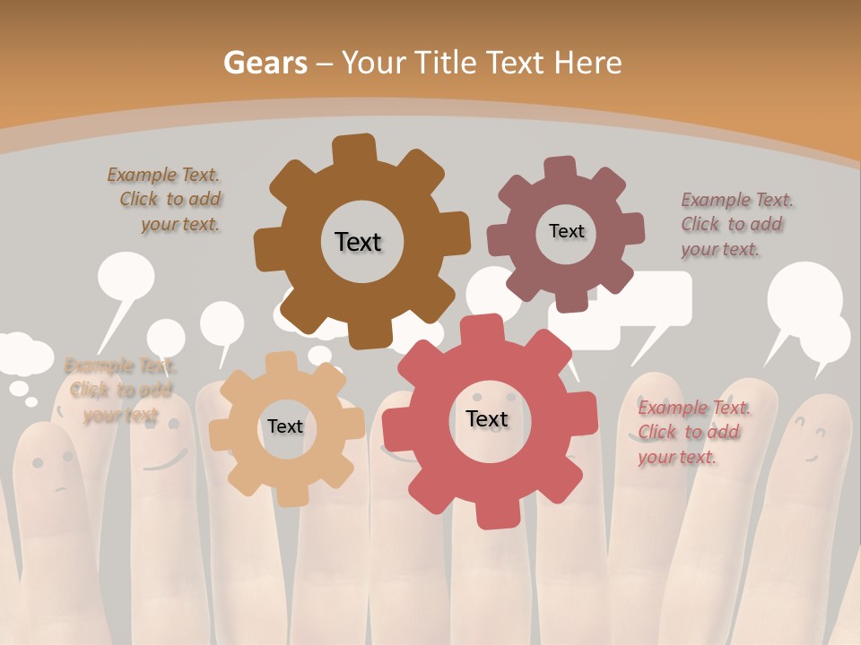 Palm Sign Happy PowerPoint Template