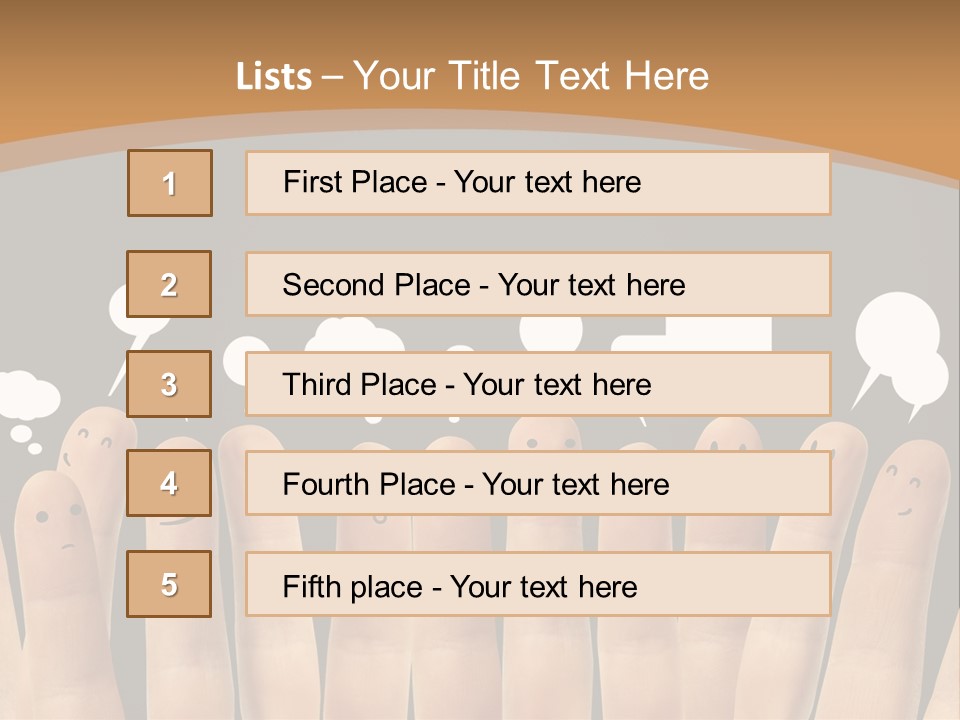 Palm Sign Happy PowerPoint Template