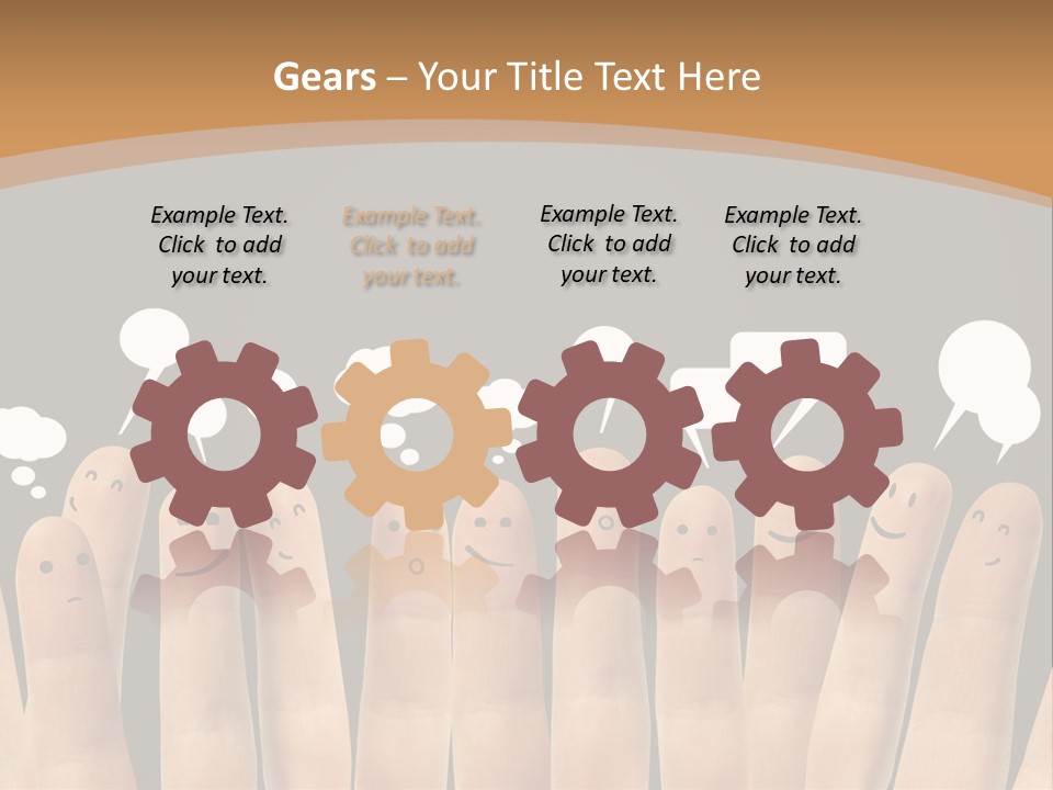 Palm Sign Happy PowerPoint Template