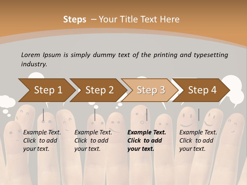 Palm Sign Happy PowerPoint Template
