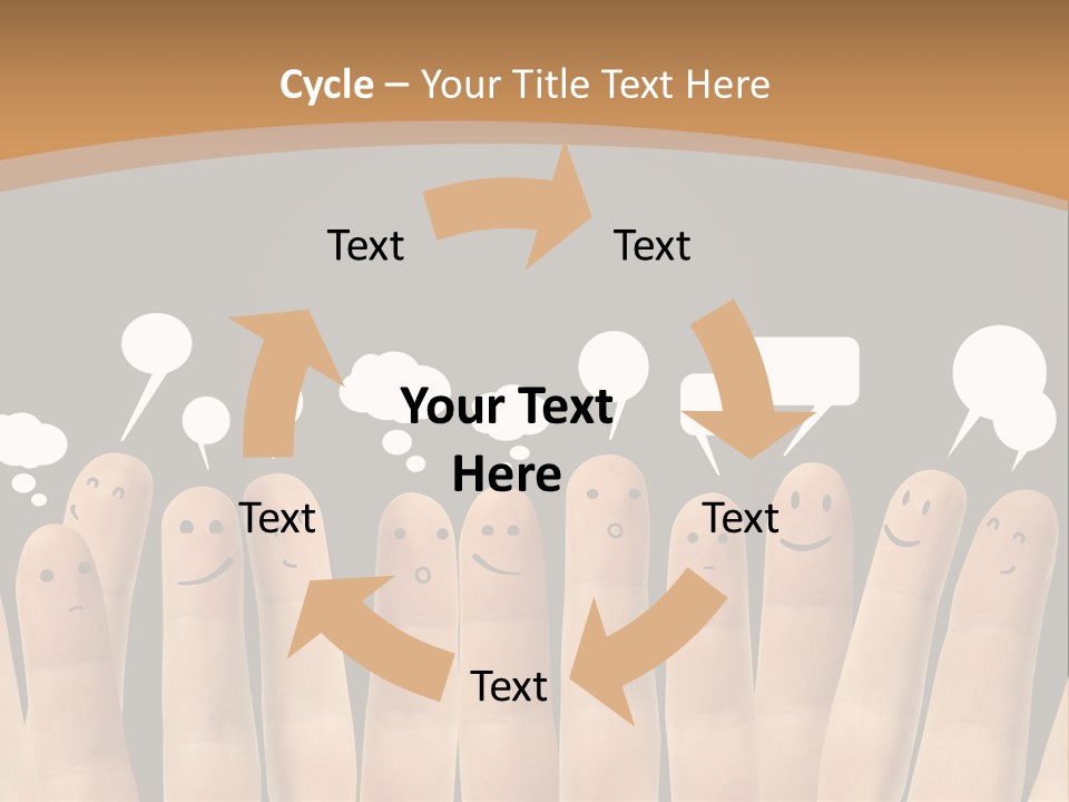 Palm Sign Happy PowerPoint Template