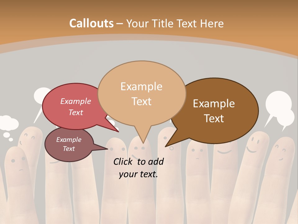 Palm Sign Happy PowerPoint Template