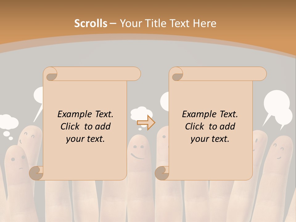 Palm Sign Happy PowerPoint Template