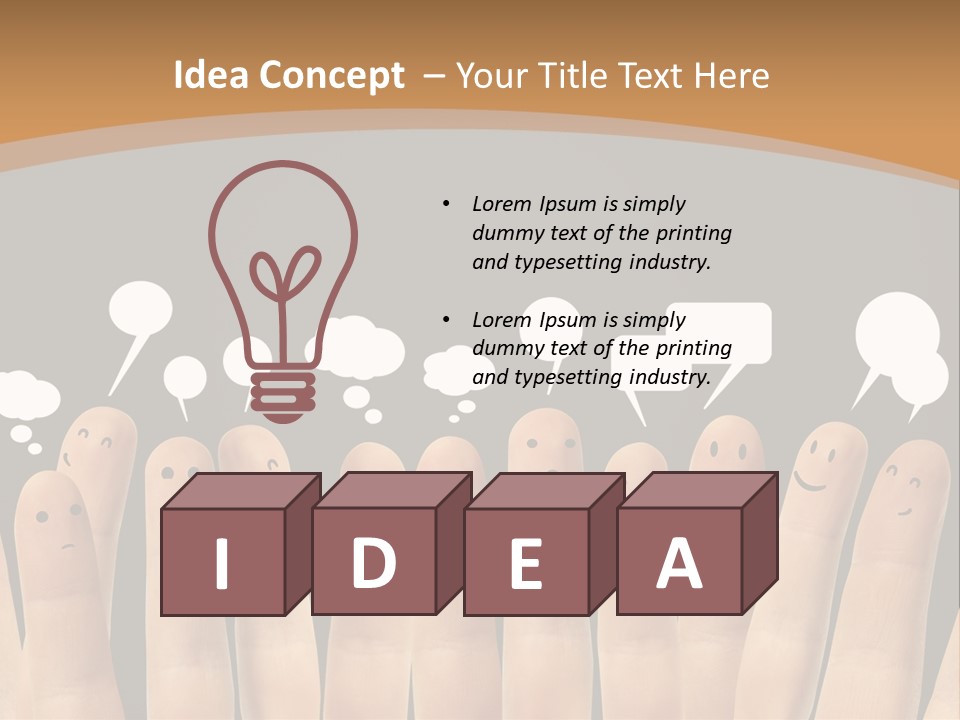 Palm Sign Happy PowerPoint Template