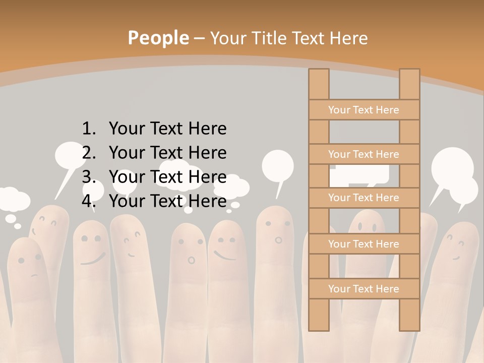 Palm Sign Happy PowerPoint Template