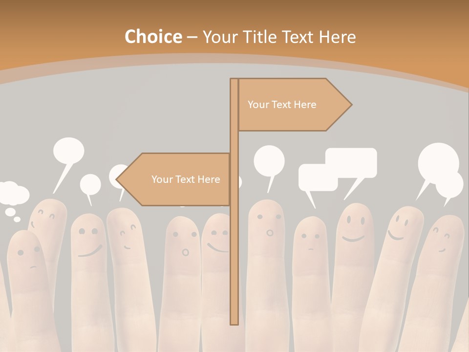 Palm Sign Happy PowerPoint Template