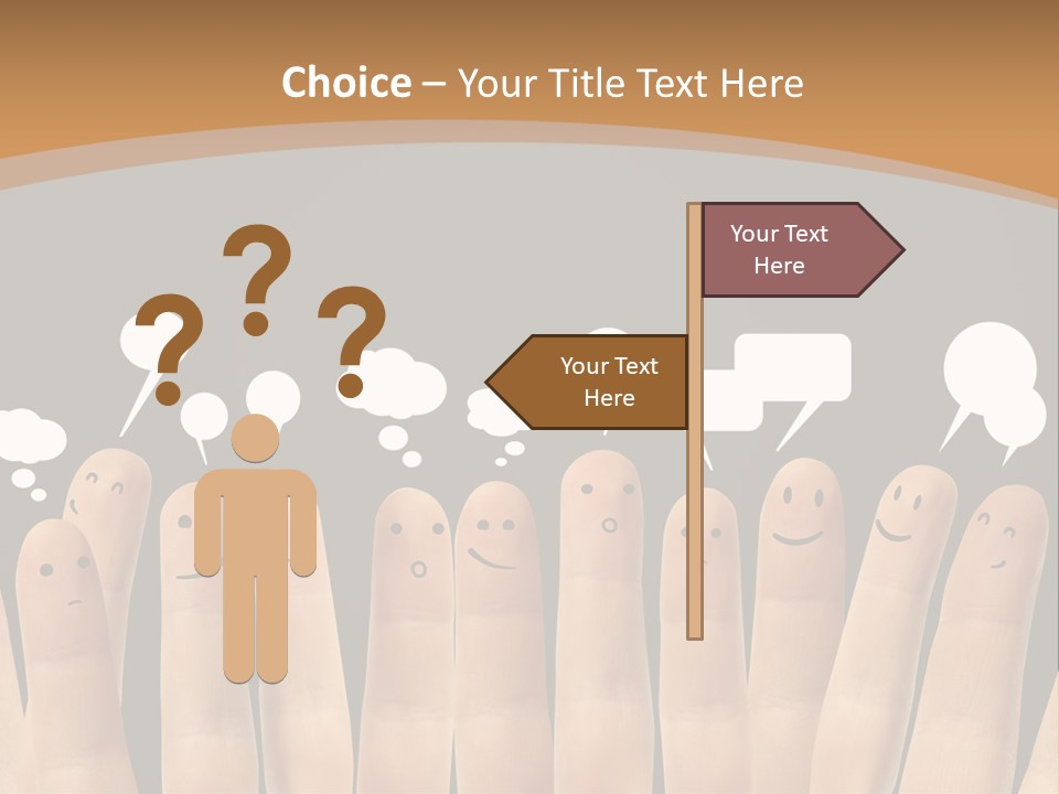 Palm Sign Happy PowerPoint Template