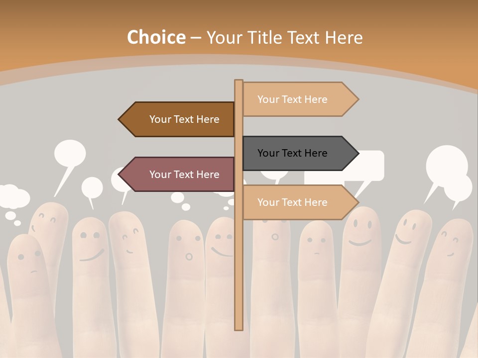 Palm Sign Happy PowerPoint Template