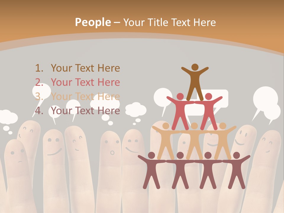 Palm Sign Happy PowerPoint Template