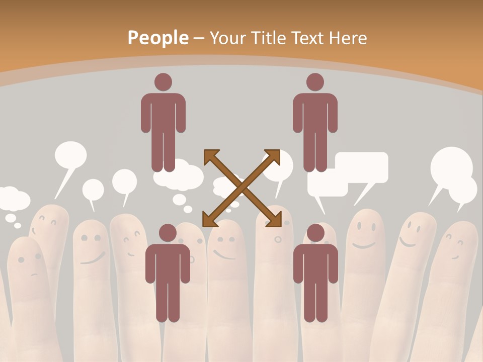 Palm Sign Happy PowerPoint Template