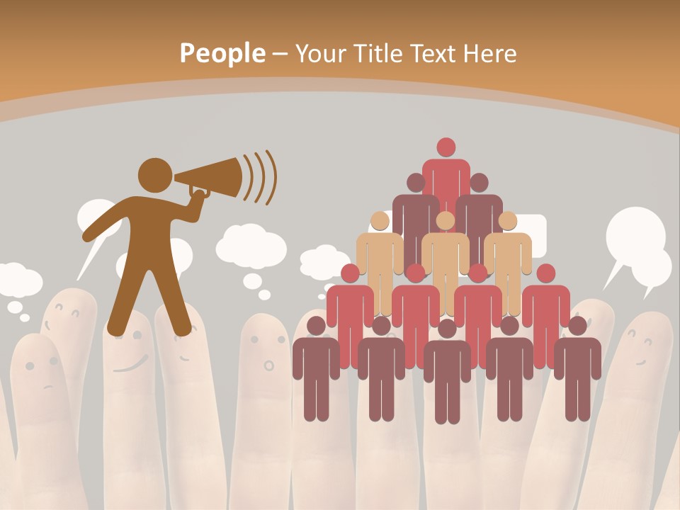 Palm Sign Happy PowerPoint Template