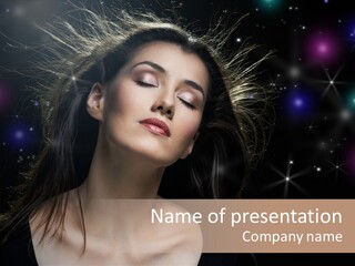 Sensuality Black Beautiful PowerPoint Template