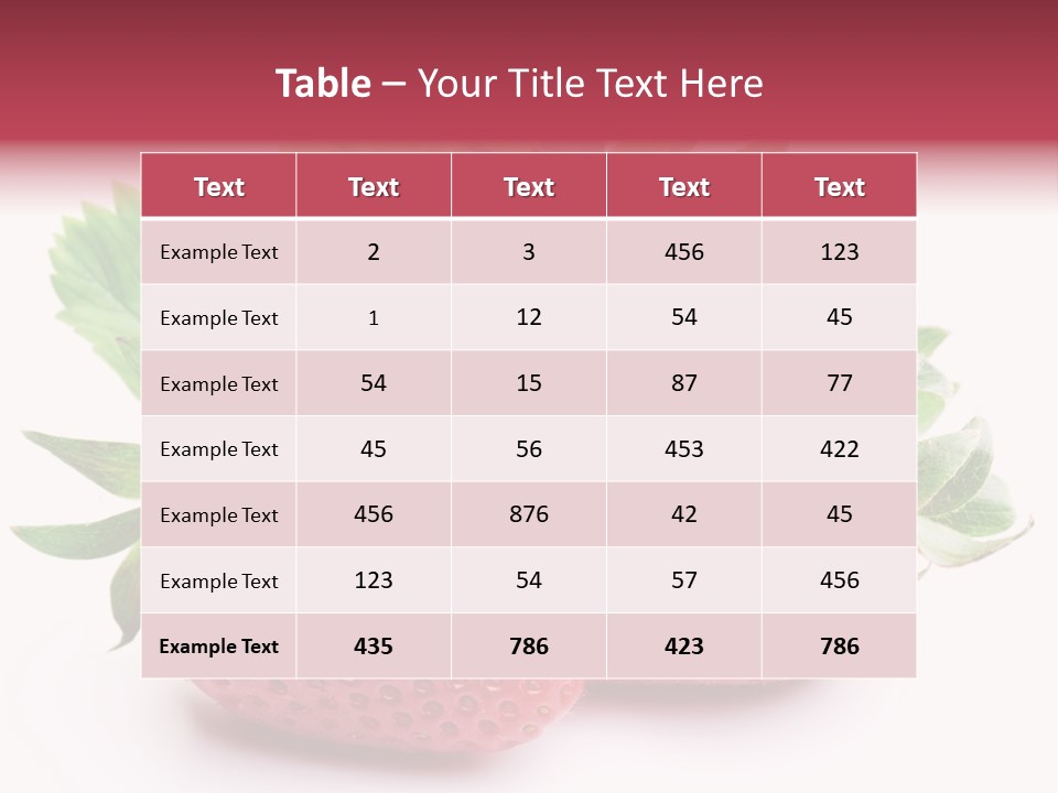 Food Red Health PowerPoint Template