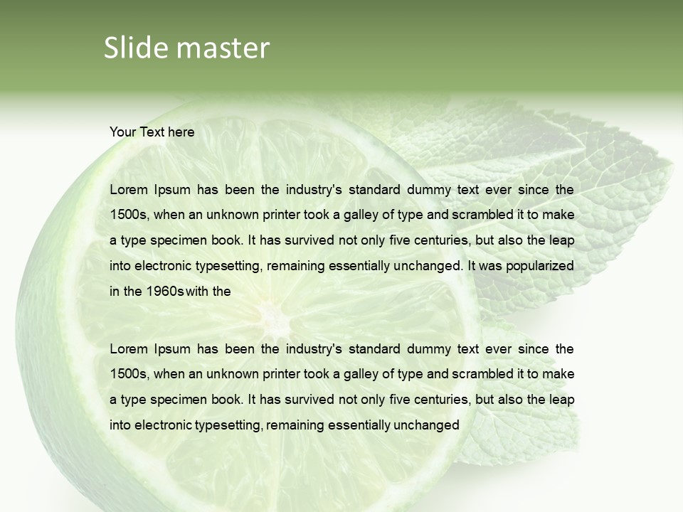 Fresh Tropical Macro PowerPoint Template