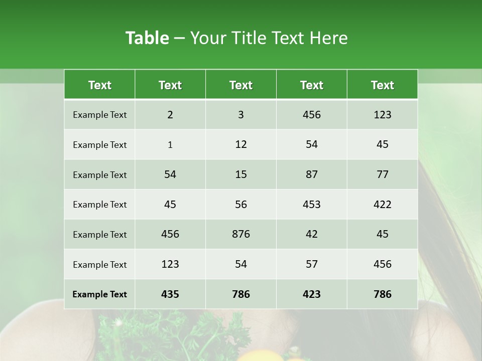 Vegetarian Aside Outdoors PowerPoint Template