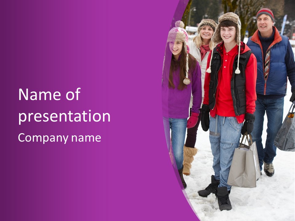 Winter Clothing Son Snow PowerPoint Template
