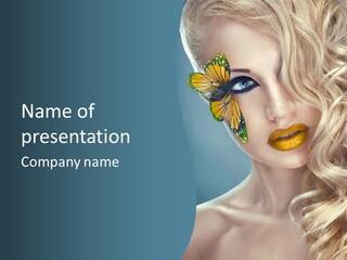 Mouth Insect Girl PowerPoint Template