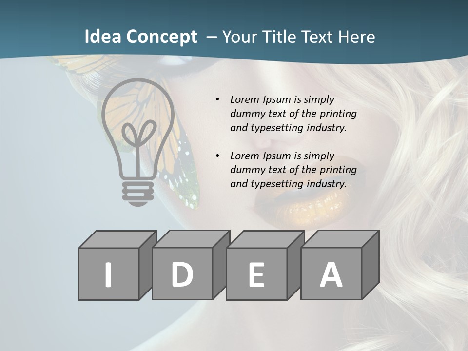 Mouth Insect Girl PowerPoint Template