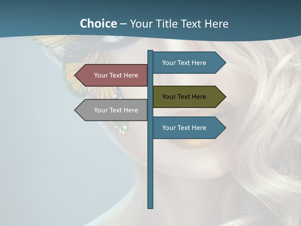 Mouth Insect Girl PowerPoint Template