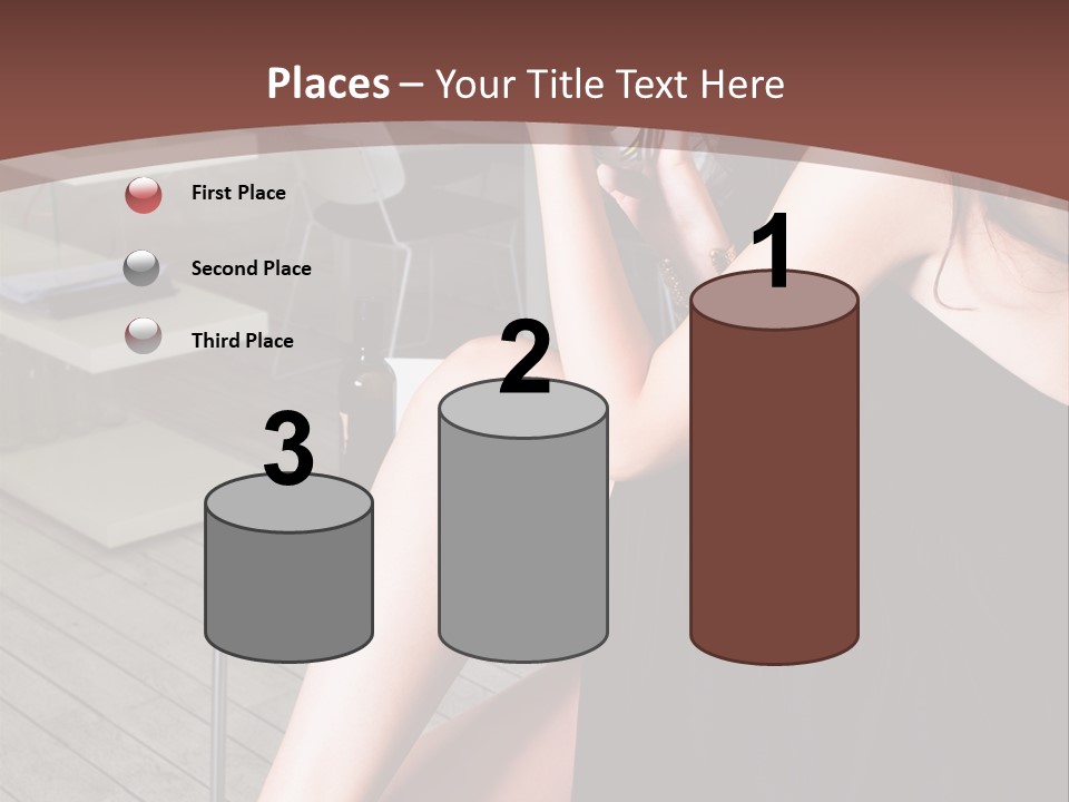 Coffee Sit Woman PowerPoint Template