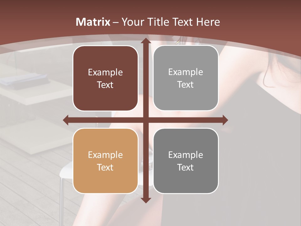 Coffee Sit Woman PowerPoint Template